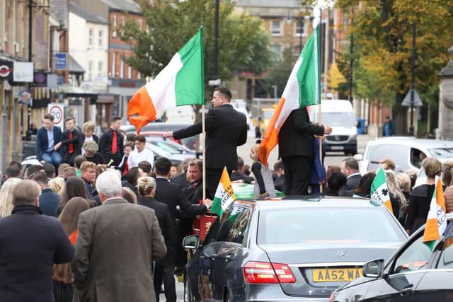 Some roads in Kettering were disrupted by a funeral cortege today