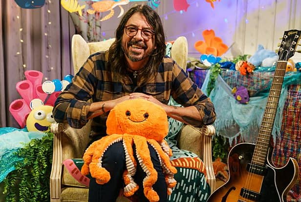 <p>Dave Grohl. Foo Fighers and Nirvana rock legend, will read a book inspired by a Beatles hit song (Picture: BBC)</p>