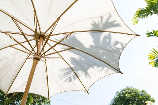 Use a parasol to create shade in the garden