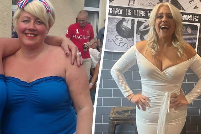 Kelly Rogers, 45, piled on the pounds after second helpings and boozy weekends took their toll. But she now looks like a different person after losing six stone.