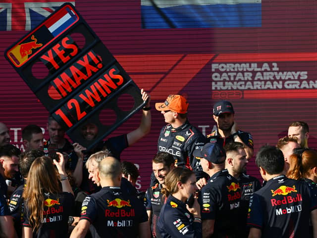 Max Verstappen has helped secure a record breaking win for Red Bull