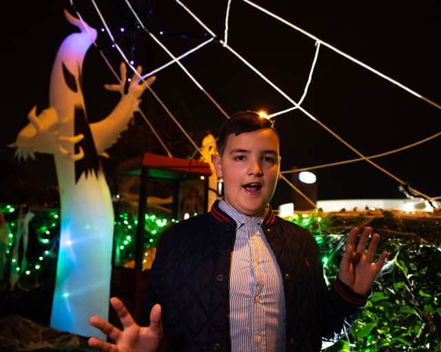 Bailey Wood has done his house up for Halloween, to raise money for Brian House Children's Hospice