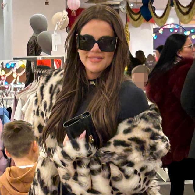 Khloe Kardashian at Selfridges in London.