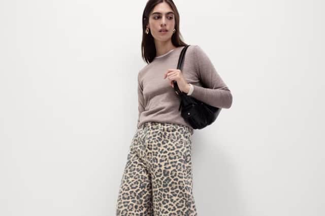 M&S Leopard Print Wide Leg Jeans £45