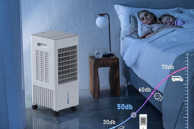 The motor quietly buzzes away and cools you while you sleep