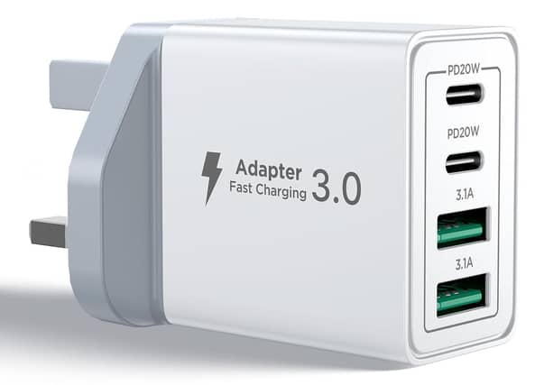 The charger has 40 watts of output across its four sockets