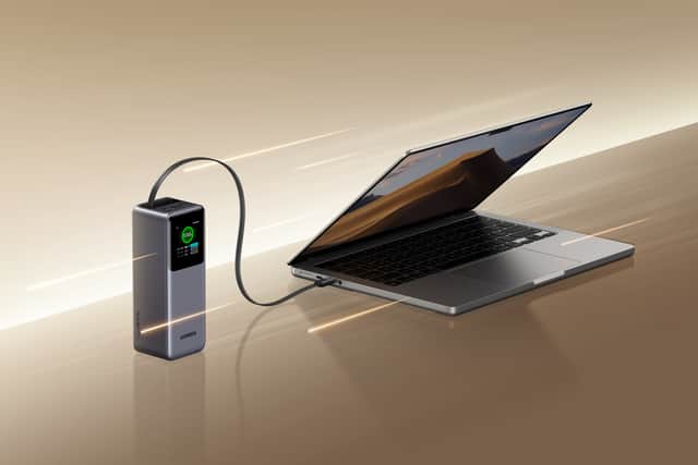 The retractable cable can pump out up to 100 watts