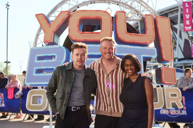 Danny Jones, Greg Rutherford and Oti Mabuse on You Bet!