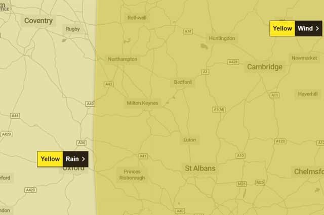 Met Office weather warnings will be in place for Northamptonshire on ...