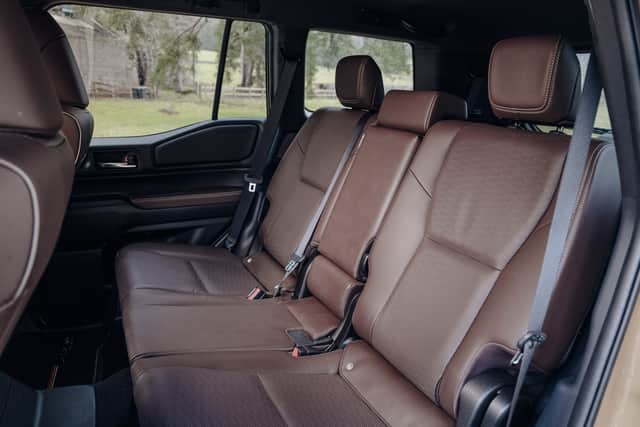 Space in the rear is hampered by a high floor, but it's hardly cramped. Boot space is great, but if you opt for the third row, it vanishes