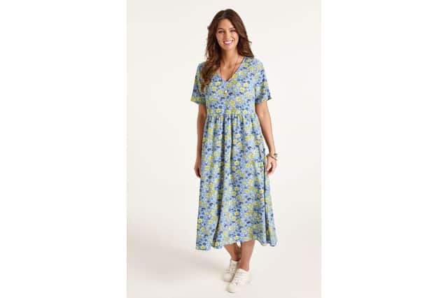 Floral print smock dress