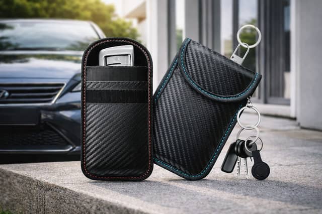 A Faraday Pouch is a simple gadget that can prevent thieves from carrying out a relay attack