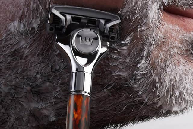 The razor is designed to give as close a shave as you can get to going to the barber