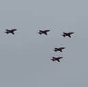 The Red Arrows flying over Finedon on 29 May 2026.