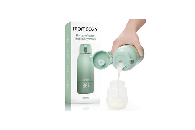 The Momcozy Portable Bottle Warmer is designed to make warming baby feeds easier when you're on the go