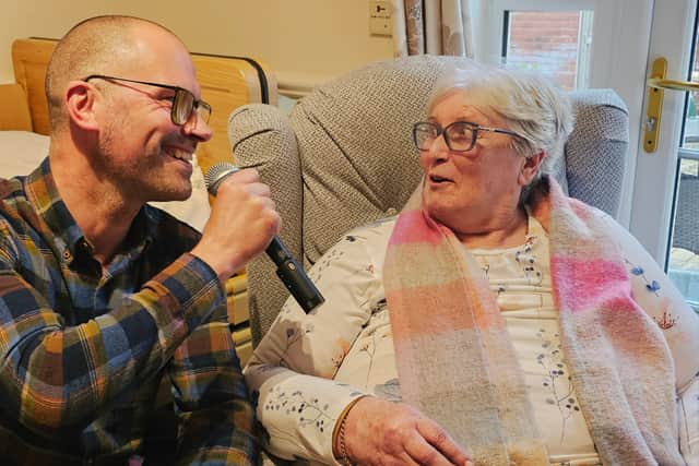 Bedside Room Concerts performed by Gavin Spencer at Elm Bank Care Home