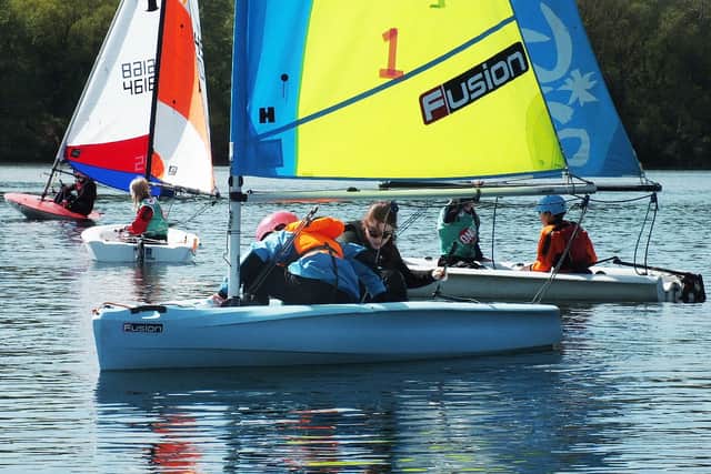 Juniors were sailing in three fleets, grouped by their boat classes.