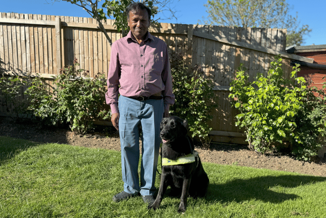 Rashmi Shah, KGH Governor and Ben his guide dog