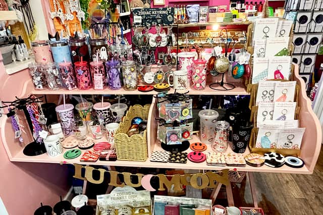 Products are stocked locally in That Pink Shop, Kettering High Street