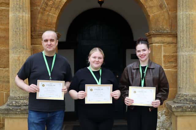 The team from Moulton College (Chloe, Erin, and Michael) were crowned the winners of the competition with their Northamptonshire Scone.