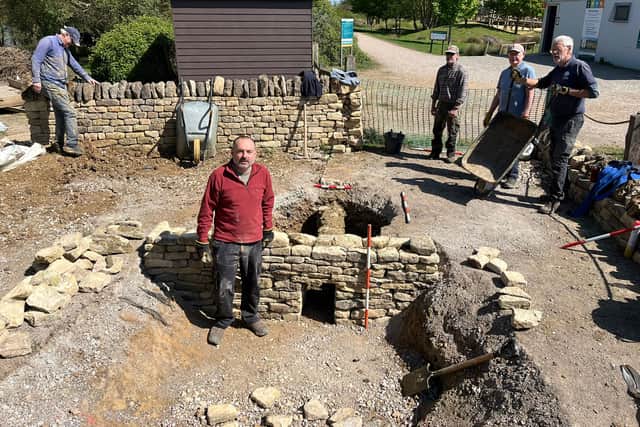 Works starts on the reconstruction of a Roman kiln at Stanwick Lakes
