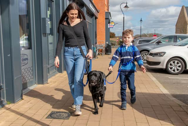 Mum Lucy has been given peace of mind, thanks to support dog Davey