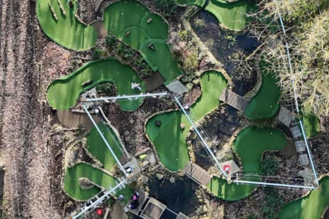 Woodland themed adventure golf course