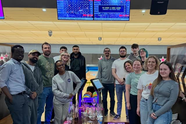 The team celebrated in style