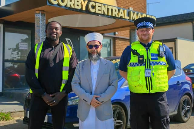 Moro Mohammed (Security officer) and Connor Wright ( Corby West Neighbourhood Police officer)