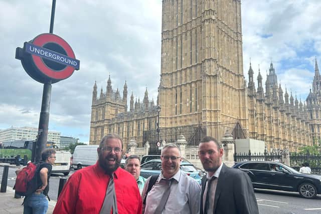 Representatives from SENDS 4 Dad at the Parliamentary visit in 2025