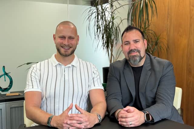 Pictured (left) is Todd Leverton, commercial director at Bousfields with Daniel McNerney, Group managing director at See Limited