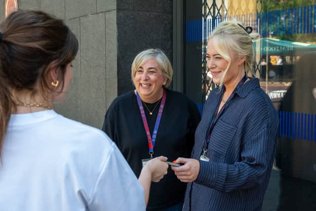 Early Intervention workers Augusta Ryan and Sophie Branston from Danielle's office.