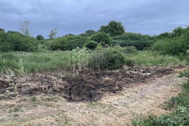 Firefighters tackled 15 separate seats of fires in the same woodland area behind Willmott Road in Rushden.