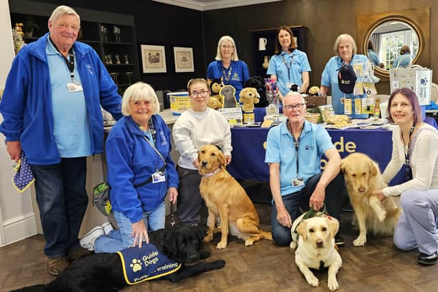 Guide Dogs and their dedicated volunteers at Elm Bank care Home in Kettering.