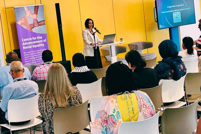 UON Chief Operating Officer and Deputy VC Becky Bradshaw opening the 2025 CARE Conference.