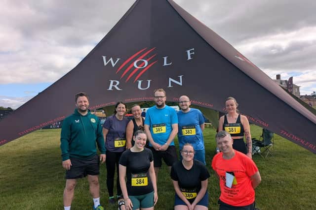 Members of staff from Beanfield Primary School take on the challenging 5K Wolf Run.