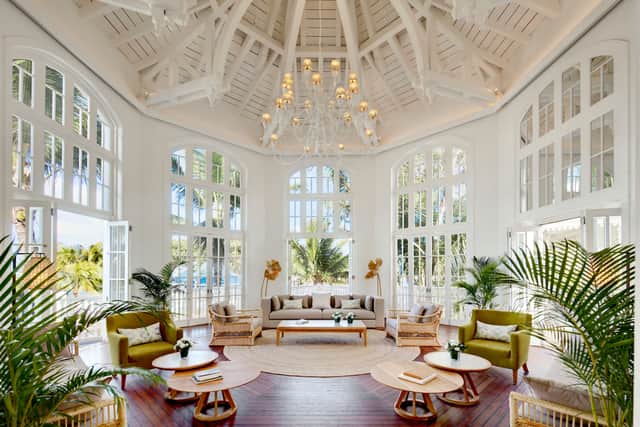 The stunning lobby at Heritage Le Telfair Golf and Wellness Resort
