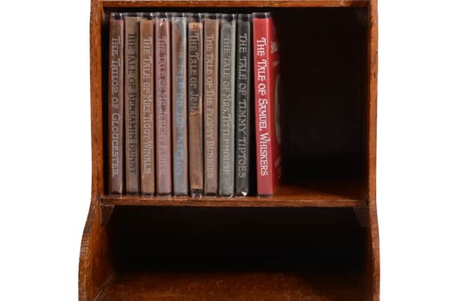 One of several Peter Rabbit book shelves that appeared in the auction