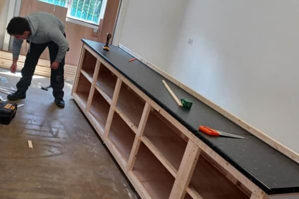 Students from Tresham College Corby get to work on the refurbishment project with Corby and District Model Railway Society.