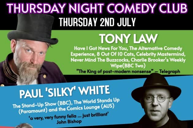 TV regulars Tony Law and Paul "Silky" White are the double headliners for the show.