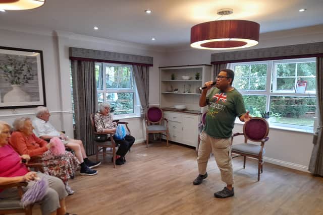 Reggae Ray entertains with a selection of Reggae hits