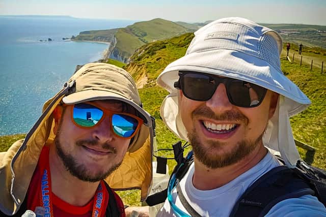 Adam Roe (left) is raising funds for the Ectopic Pregnancy Trust.