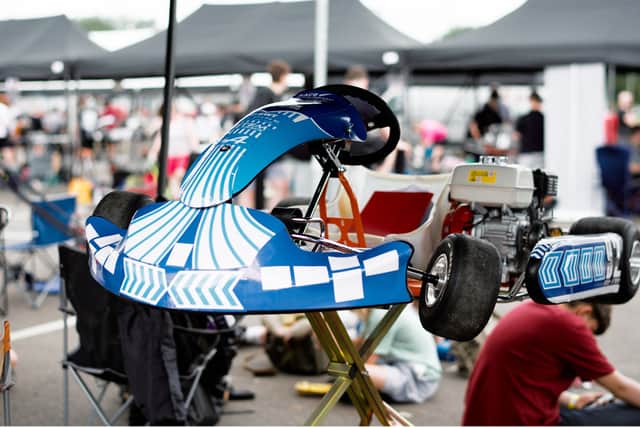 This year's kart designed and built by the students.
