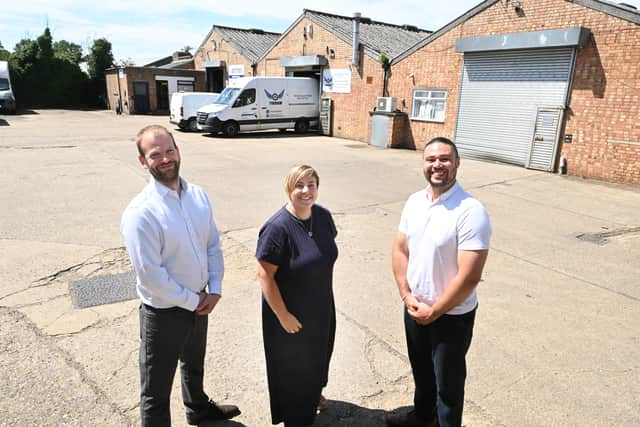 From left - Chris Parsons, Suzanne D'Arcy, and Louis Washington-Smith of Tetra Real Estate at 64 Trafalgar Road