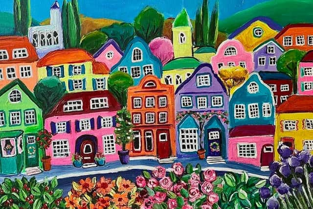 Rainbow Ville Acrylic on Canvass