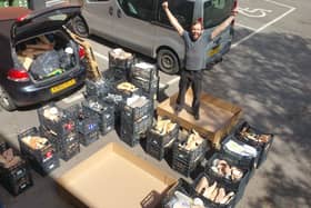A leg up: all these prosthetics will go to amputees in Africa.