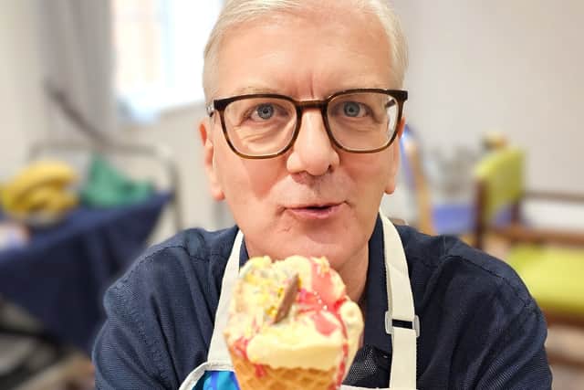 Residents at Elm Bank Care Home enjoy celebrating National Ice Cream Day.