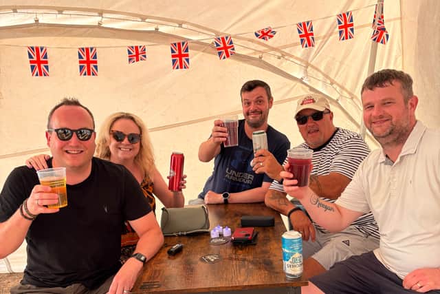 Local visitors enjoying local ales