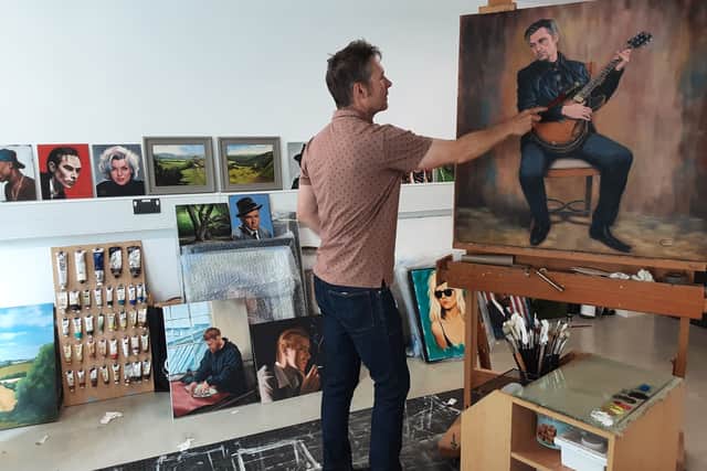 Artist Cordell Garfield in his Studio 