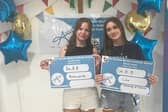 Students at St Thomas Becket Sixth Form celebrate outstanding results.